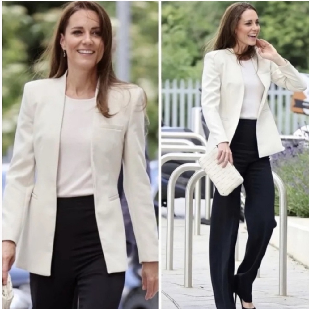 Zara Cream Blazer Structured Tailored Silhouette Kate Middleton